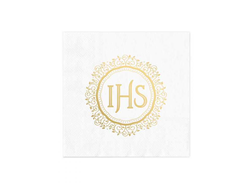 Serwetki papierowe IHS - białe 16,5 cm 10 szt.