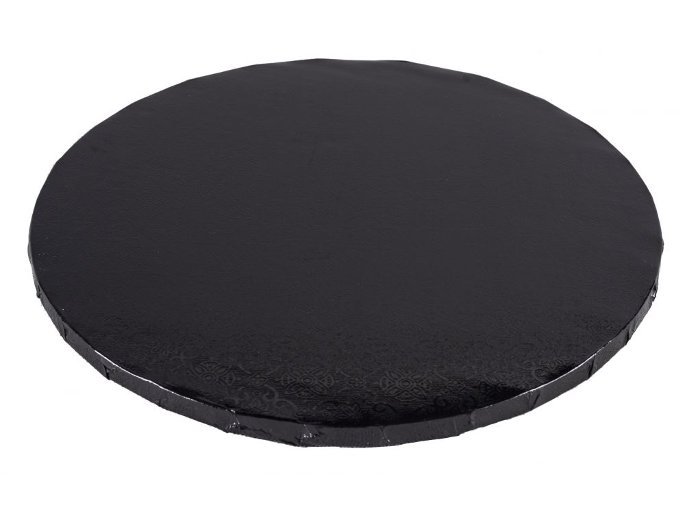 Cake base, round - thick, black, 30 cm
