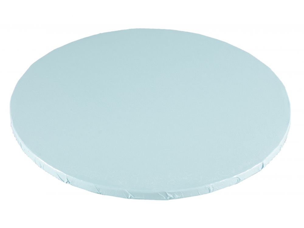 Cake base, round - thick, light blue, 30 cm