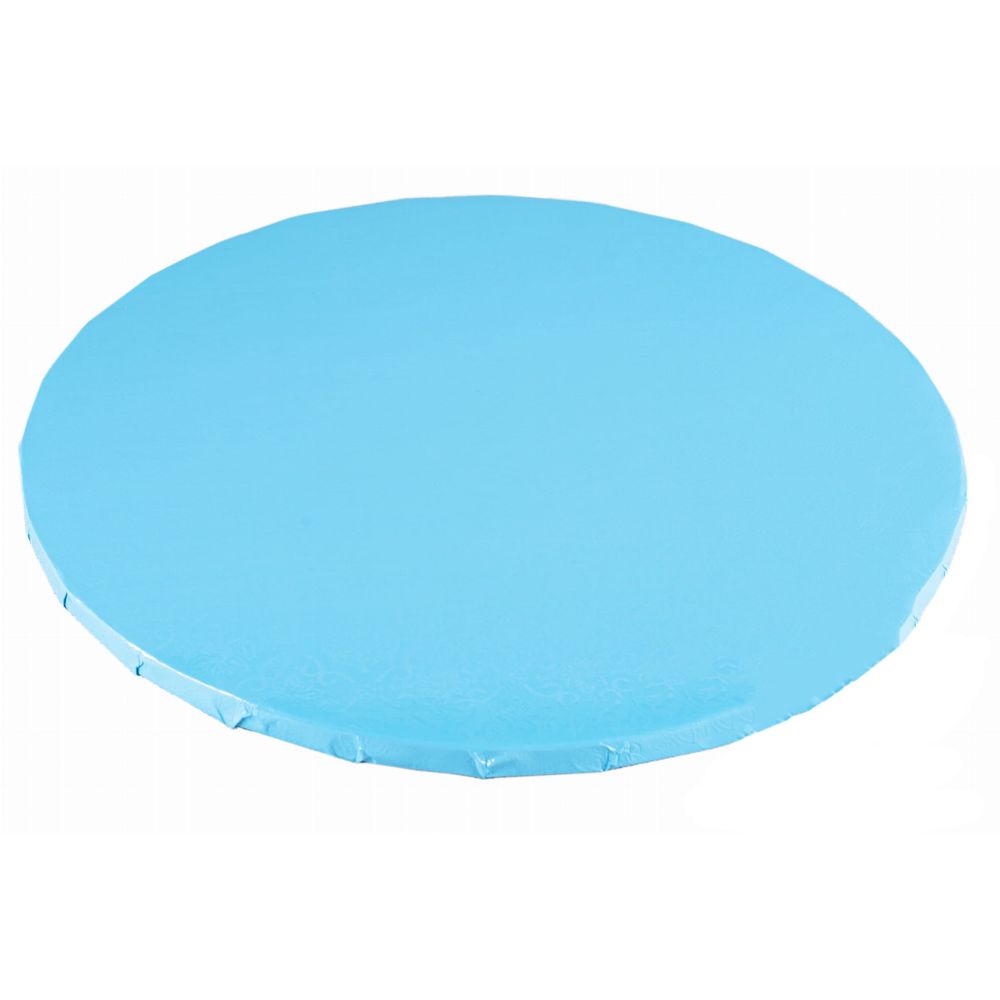 Podkład pod tort okrągły - gruby, niebieski, 30 cm