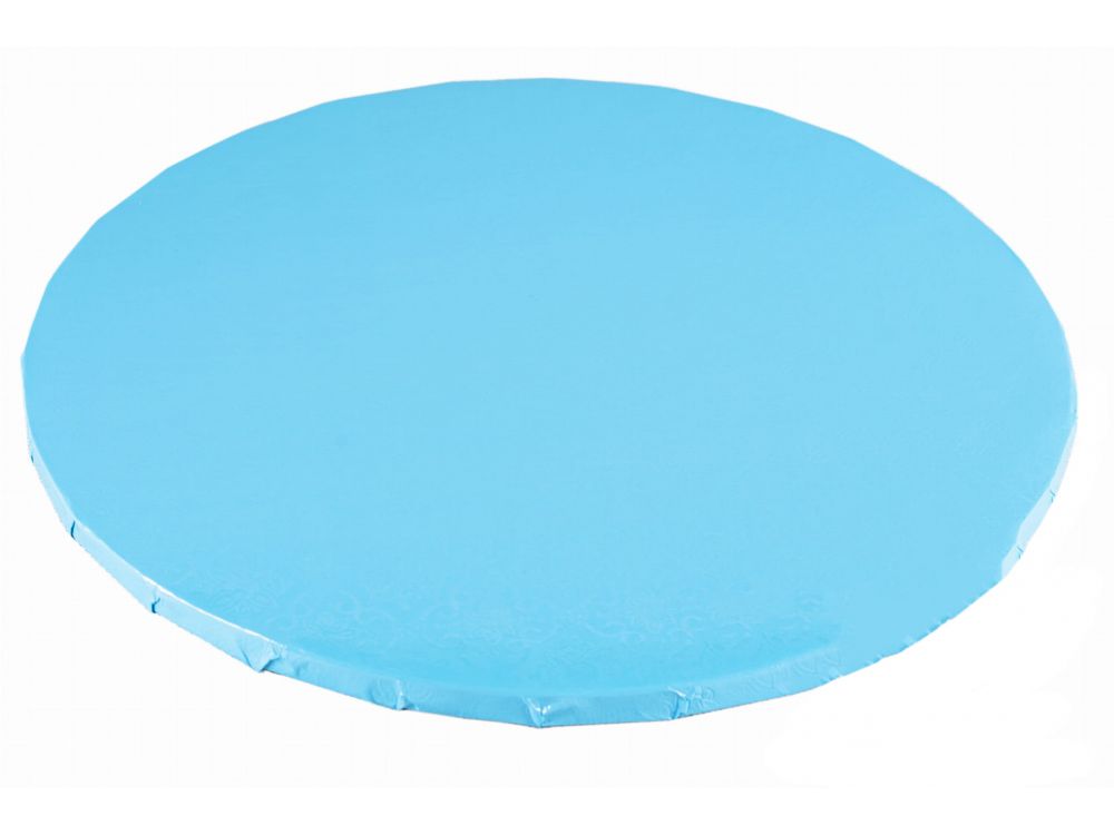 Podkład pod tort okrągły - gruby, niebieski, 30 cm