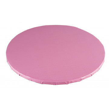 Podkład pod tort okrągły - gruby, jasny różowy, 25 cm