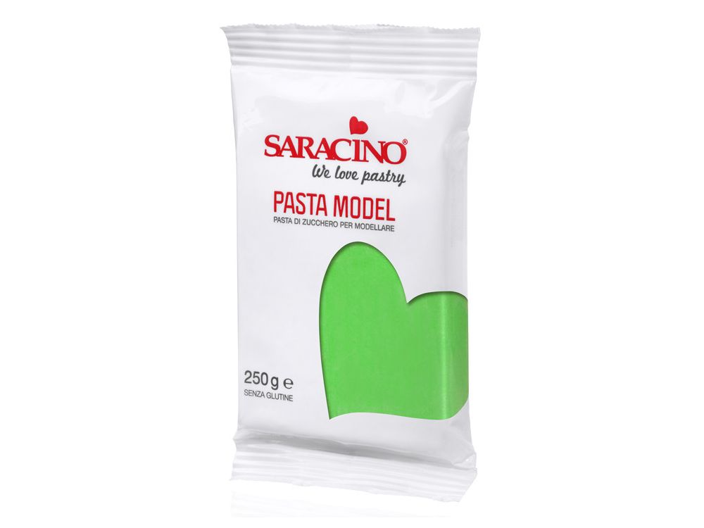 Masa cukrowa do modelowania figurek - Saracino - jasnozielona, 250 g