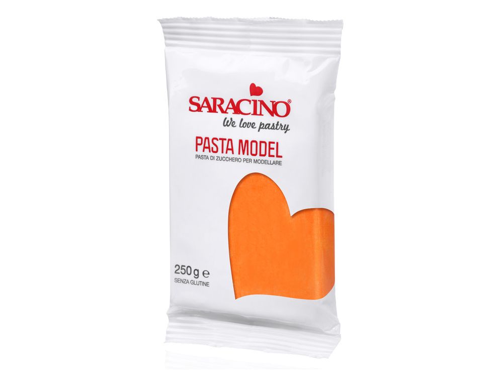 Modelling sugar paste, fondant - Saracino - orange, 250 g