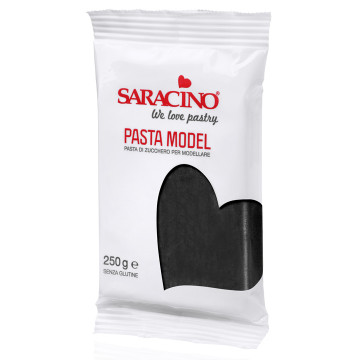 Masa cukrowa do modelowania figurek - Saracino - czarna, 250 g
