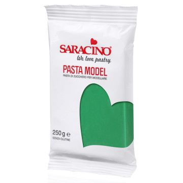 Masa cukrowa do modelowania figurek - Saracino - zielona, 250 g