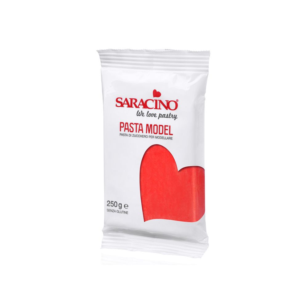 Modelling sugar paste, fondant - Saracino - red, 250 g