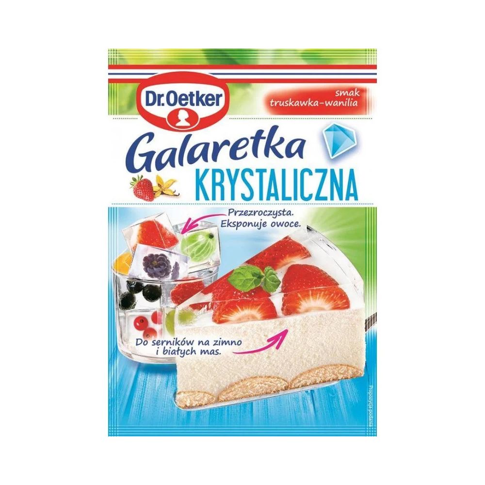 Crystalline Jelly - Dr. Oetker - strawberry-vanilla, 72 g
