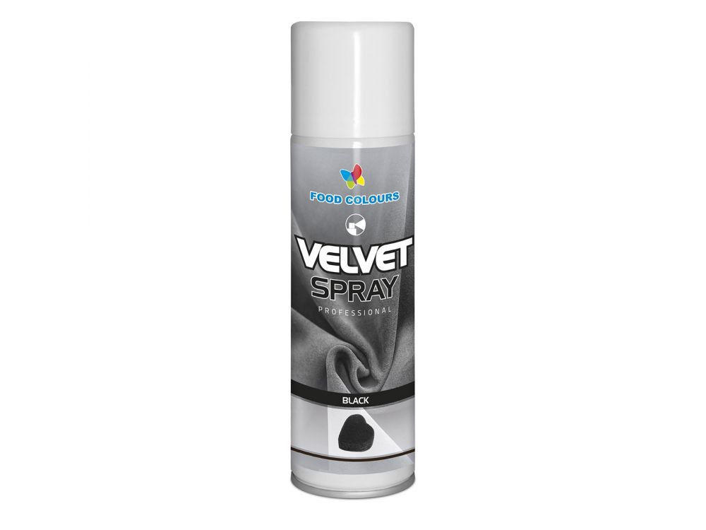 Zamsz w sprayu Velvet Spray - Food Colours - czarny, 250 ml