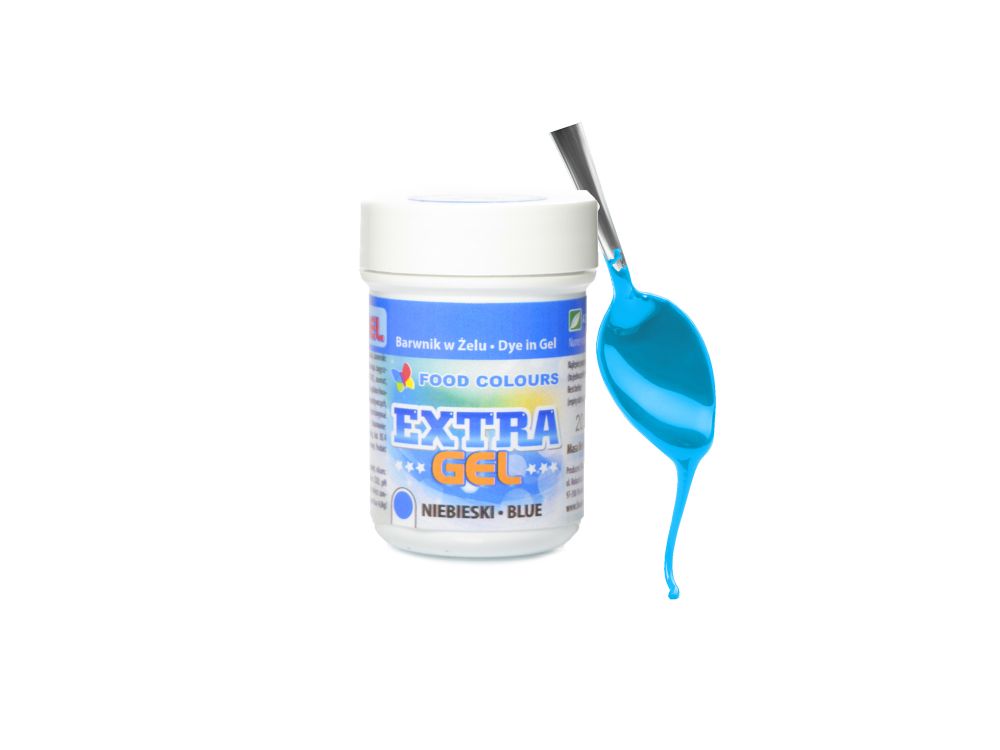 Barwnik spożywczy Extra w żelu - Food Colours - niebieski, 35 g