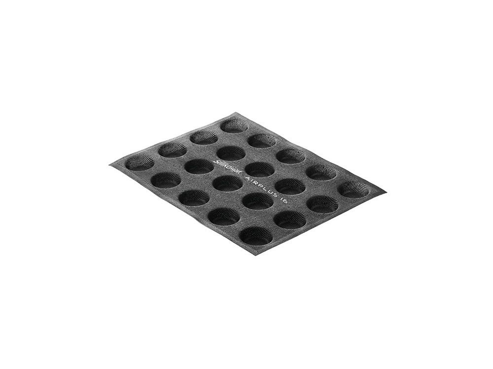 Forma silikonowa do pieczenia tartaletek Air Plus 16 - SilikoMart - Round 16, 20 szt.