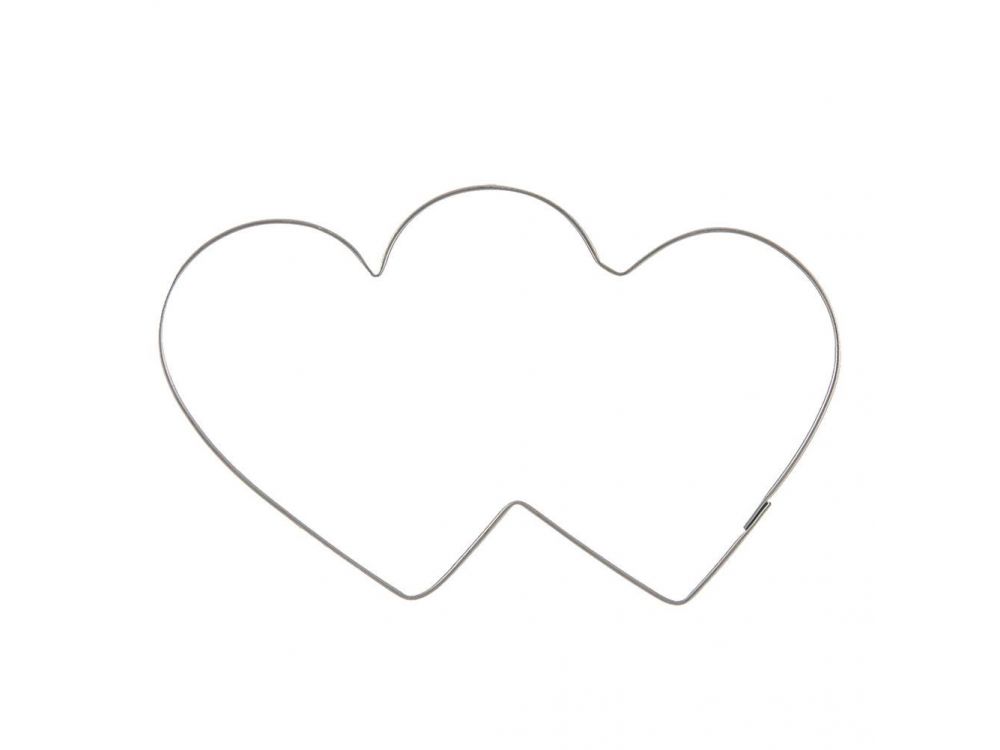 Mold, cookie cutter - Orion - Double heart, 9 cm
