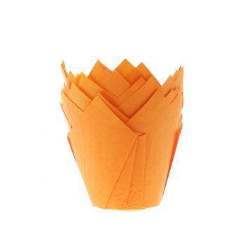 Muffin paper cases - House of Marie - tulip, orange, 36 pcs.
