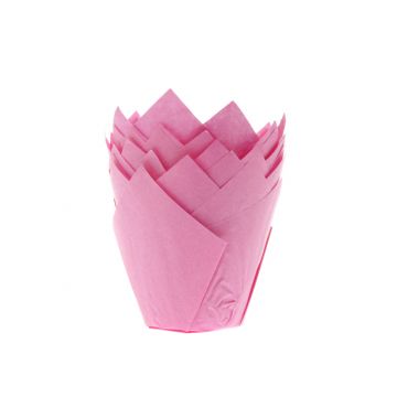 Muffin paper cases - House of Marie - tulip, pink, 36 pcs.