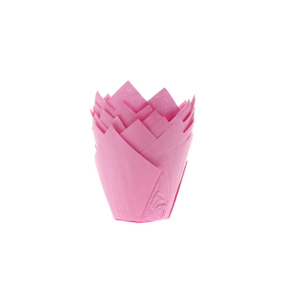 Muffin paper cases - House of Marie - tulip, pink, 36 pcs.