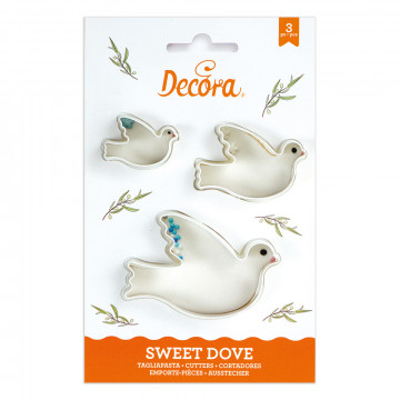 Cookie cutter - Decora - dove, 3 pcs