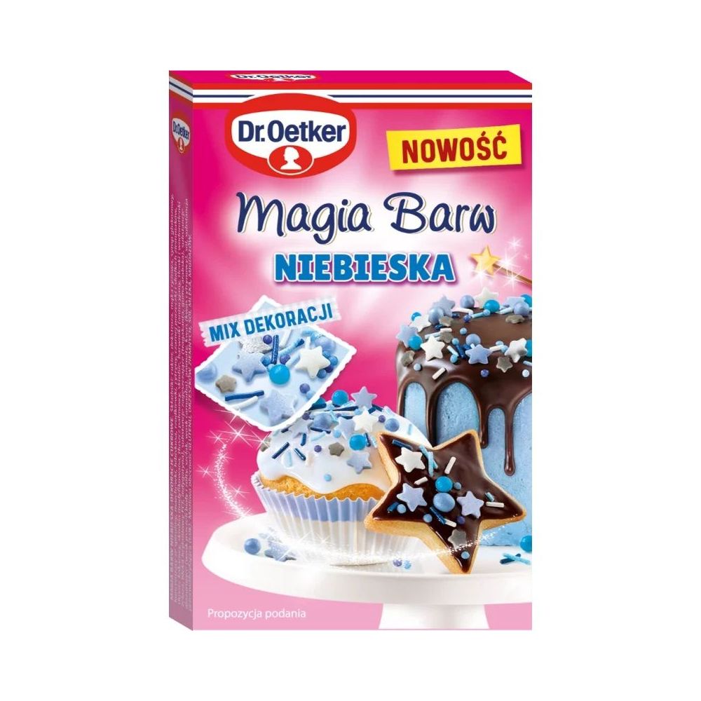 Posypka cukrowa - Dr. Oetker - Magia Barw, niebieska, 70 g