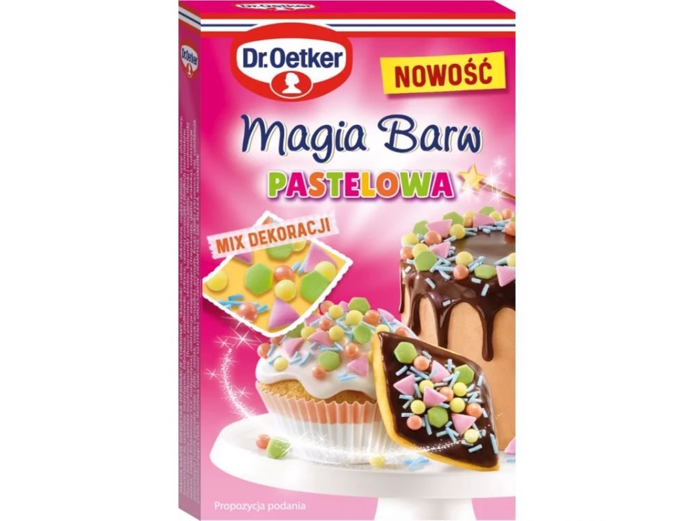 Posypka cukrowa - Dr. Oetker - Magia Barw, pastelowa, 70 g