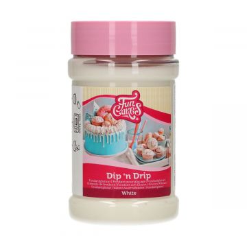 Dip 'n Drip for decorating cakes and muffins - FunCakes - white, 375 g