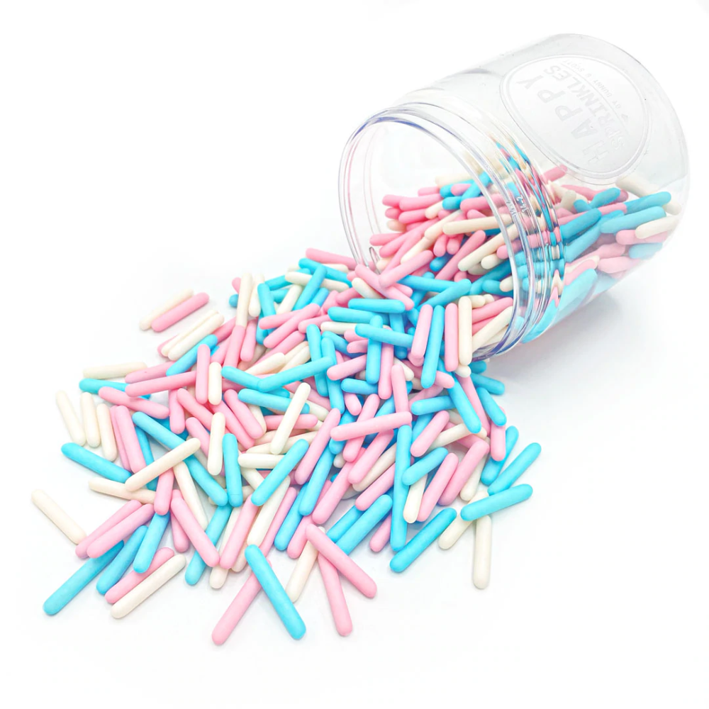 Sugar sprinkles - Happy Sprinkles - Maybe Baby Rods, mix, 90 g