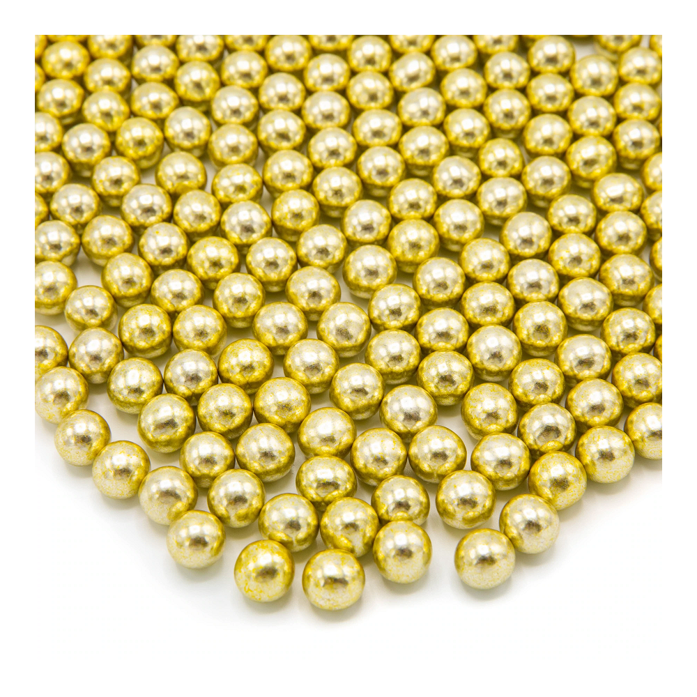 Posypka cukrowa - Happy Sprinkles - Gold Metallic Choco M, złote, 90 g