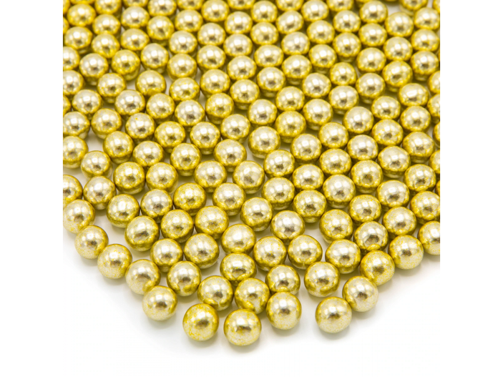 Posypka cukrowa - Happy Sprinkles - Gold Metallic Choco M, złote, 90 g