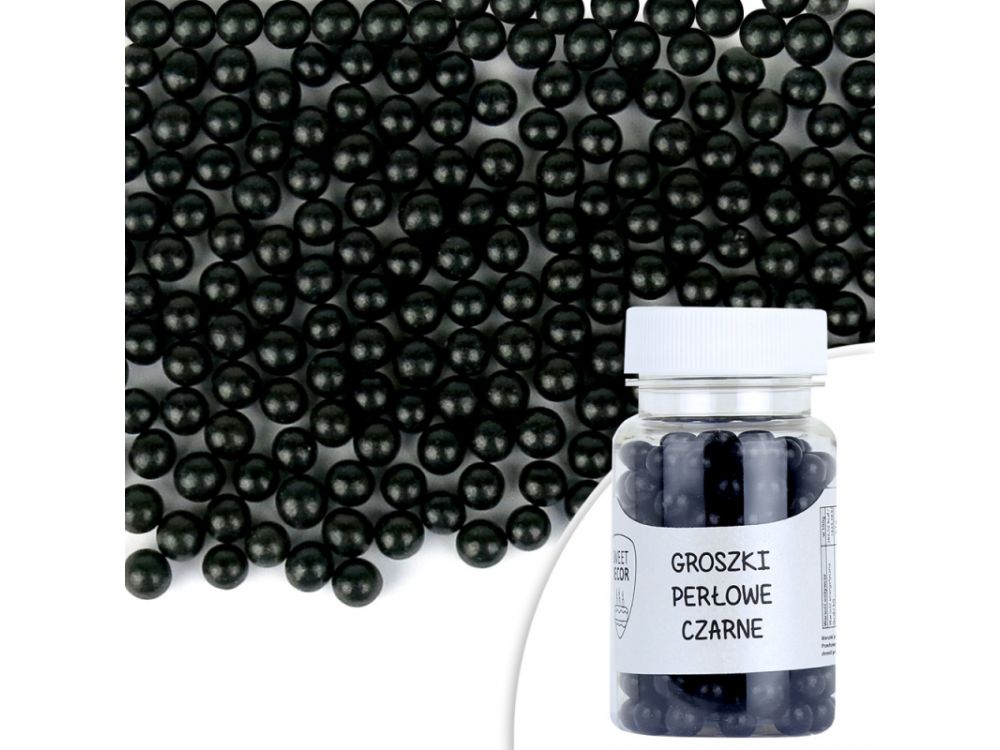 Sugar sprinkles - Black Pearl Dots, 50 g