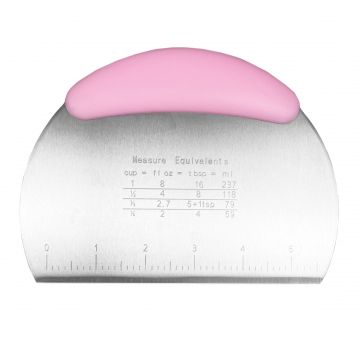 Cake spatula with handle - Azucren - pink, 14,5 x 12 cm