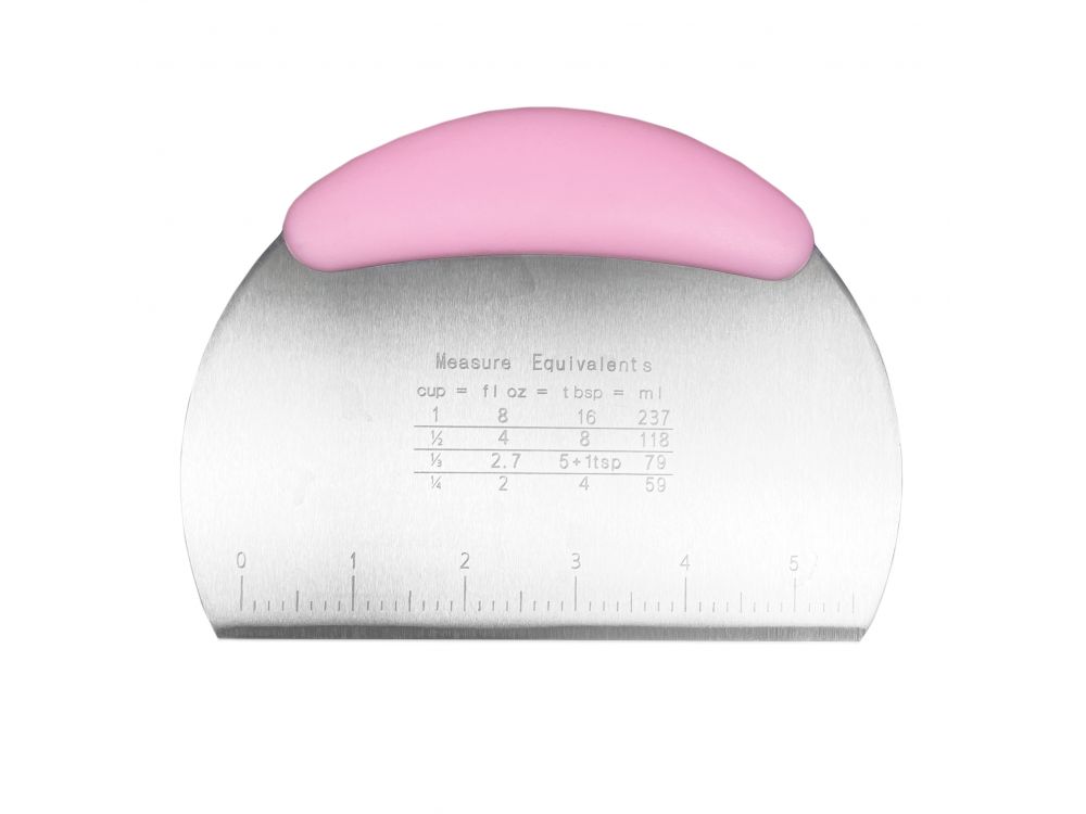 Cake spatula with handle - Azucren - pink, 14,5 x 12 cm