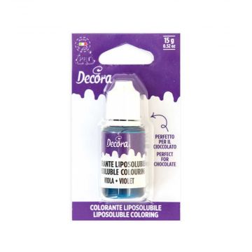 Food color for chocolate and fatty masses - Decora - violet, 15 g