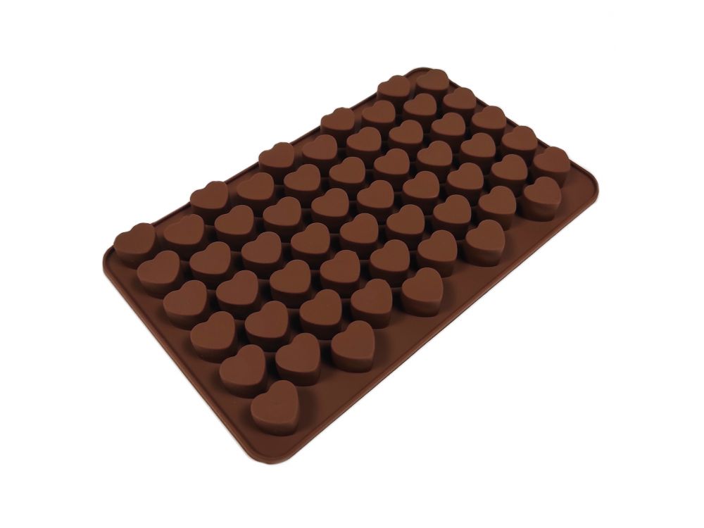 Silicone mold for ornaments - Hearts, 55 pcs.