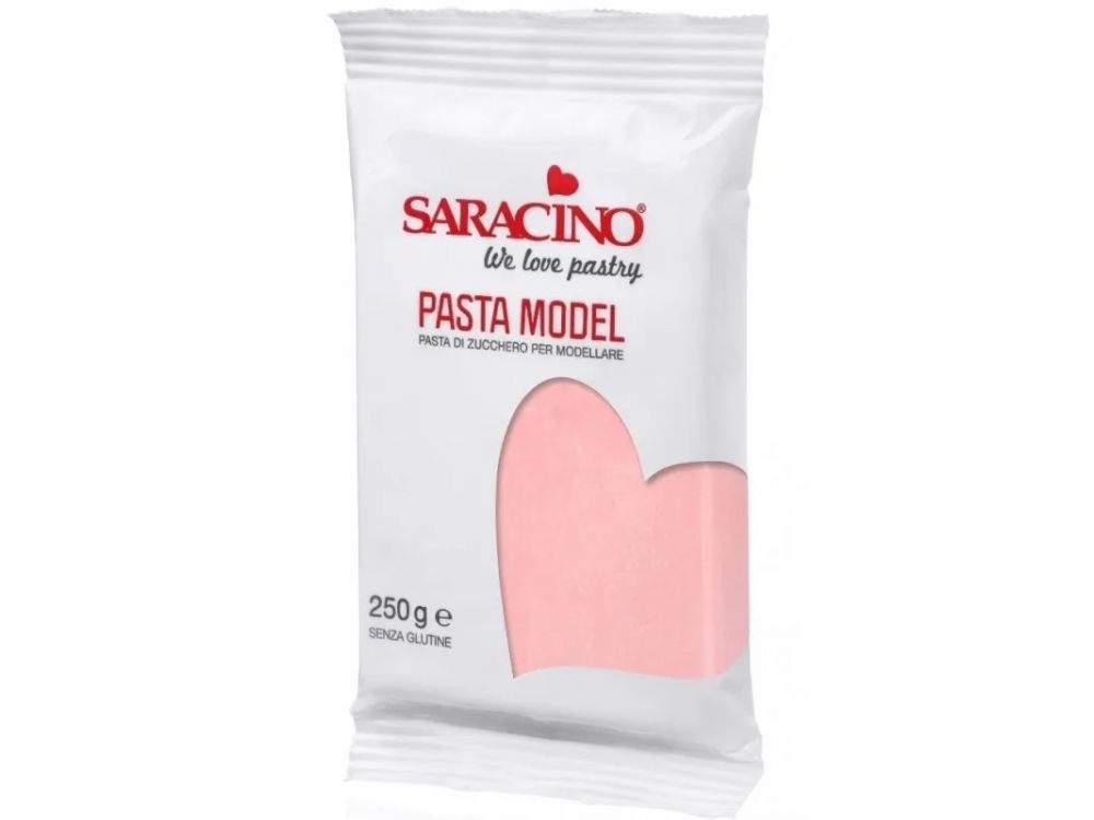 Masa cukrowa do modelowania figurek - Saracino - różowa, 250 g