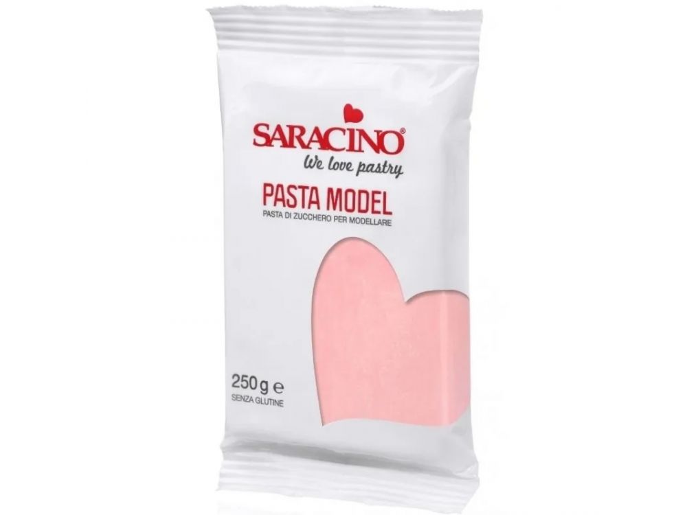 Modelling sugar paste, fondant - Saracino - pink, 250 g