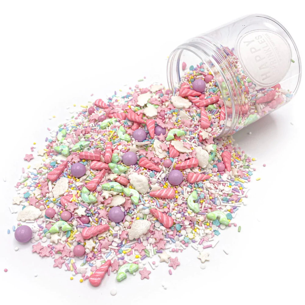 Sugar sprinkles - Happy Sprinkles - But First Unicorn, mix, 90 g