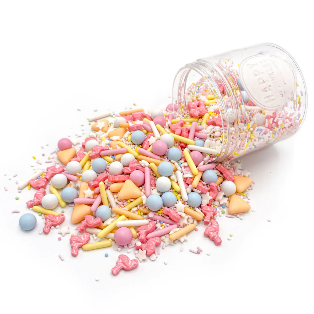 Sugar sprinkles - Happy Sprinkles - Funky Flamingo, mix, 90 g