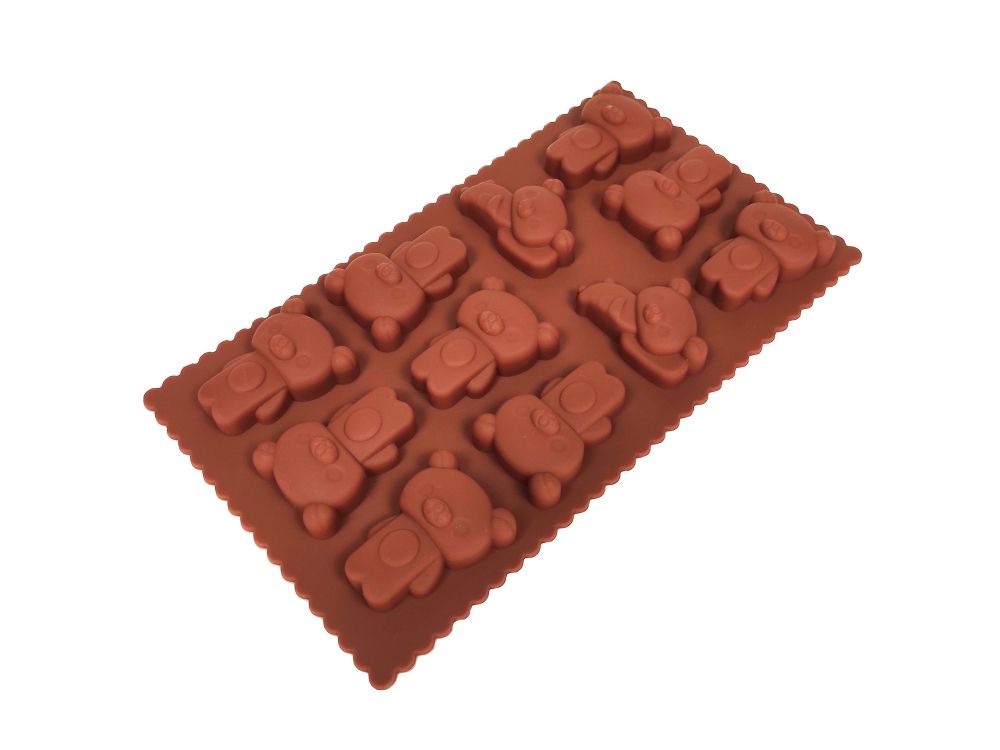 Forma silikonowa do czekoladek i ciastek - Misie, 11 szt.