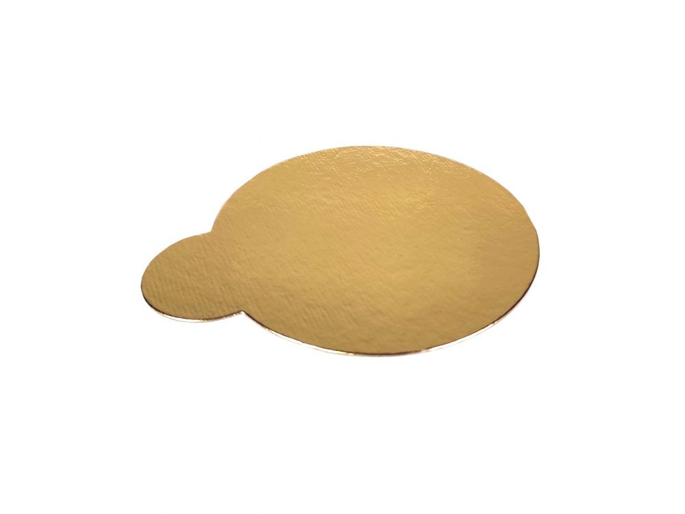 Cake board - Matpack - gold, 8 cm, 10 pcs.