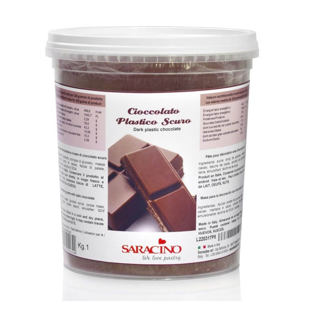 Chocolate modelling paste - Saracino - dark, 1 kg