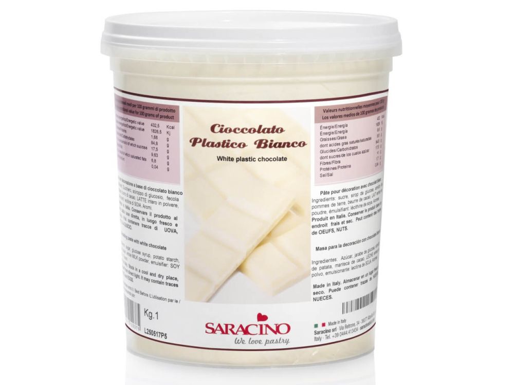 Czekolada plastyczna - Saracino - biała, 1 kg