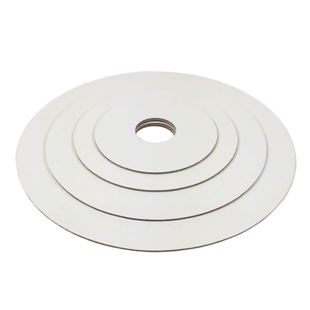 Cake board for multi-tier cakes with a hole - white, double-sided, 16 cm
