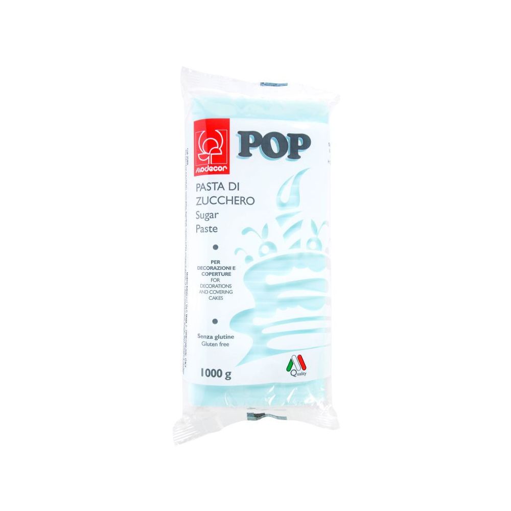 Sugar paste, fondant Pop - Modecor - sky blue, 1 kg