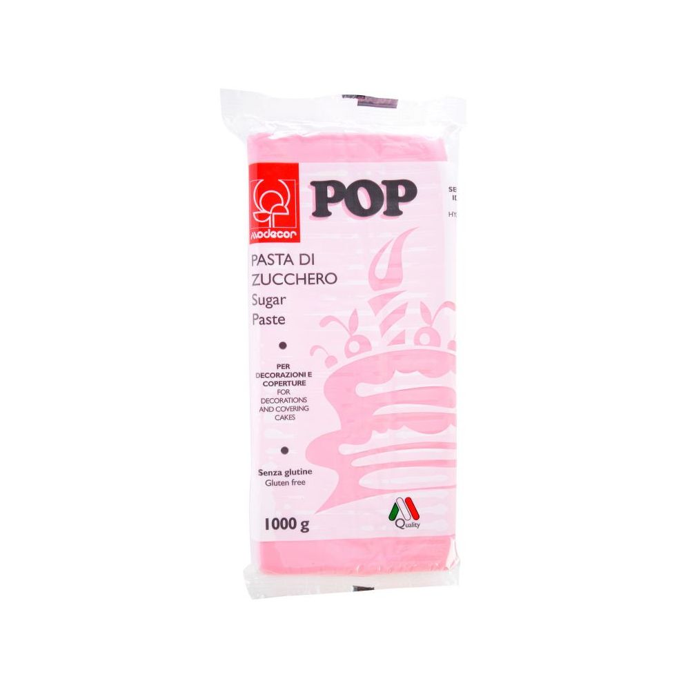 Masa cukrowa Pop - Modecor - różowa, 1 kg