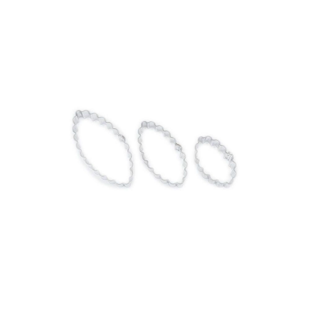Molds, cookie cutters - Smolik - oval, serrated frames, 3 pcs.