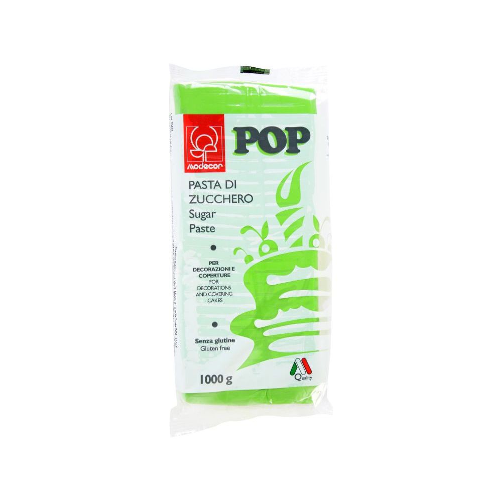 Masa cukrowa Pop - Modecor - zielona, 1 kg