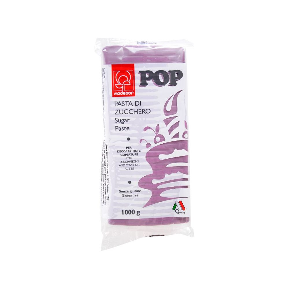 Sugar paste, fondant Pop - Modecor - purple, 1 kg
