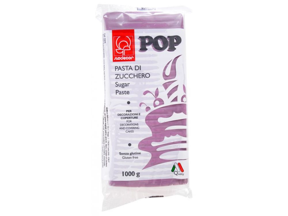 Masa cukrowa Pop - Modecor - fioletowa, 1 kg