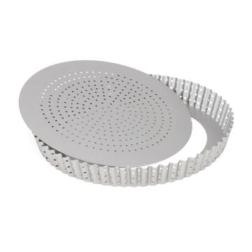 Tart tin with removable bottom - Patisse - perforated, round, 24 cm