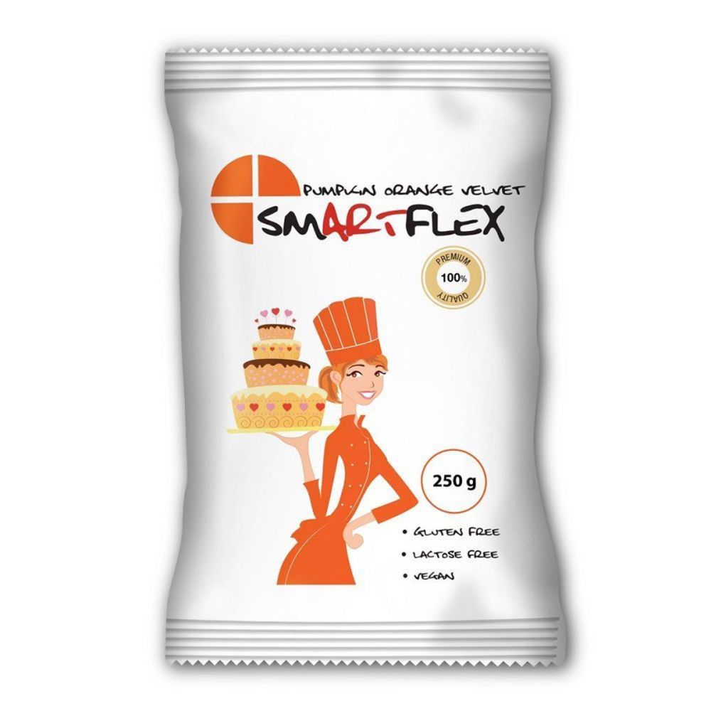 Sugar mass, fondant - SmartFlex - Orange, 250 g