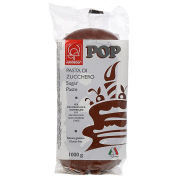 Sugar paste, fondant Pop - Modecor - brown, 1 kg