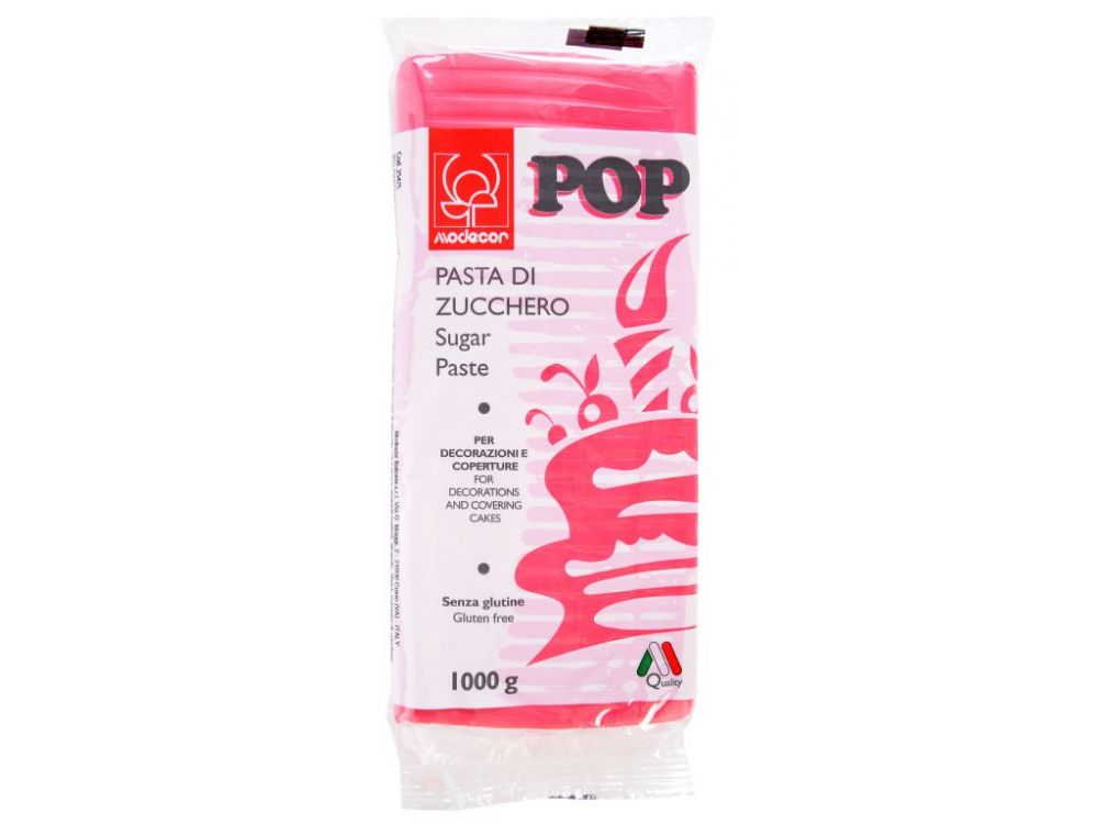 Sugar paste, fondant Pop - Modecor - fuchsia, 1 kg